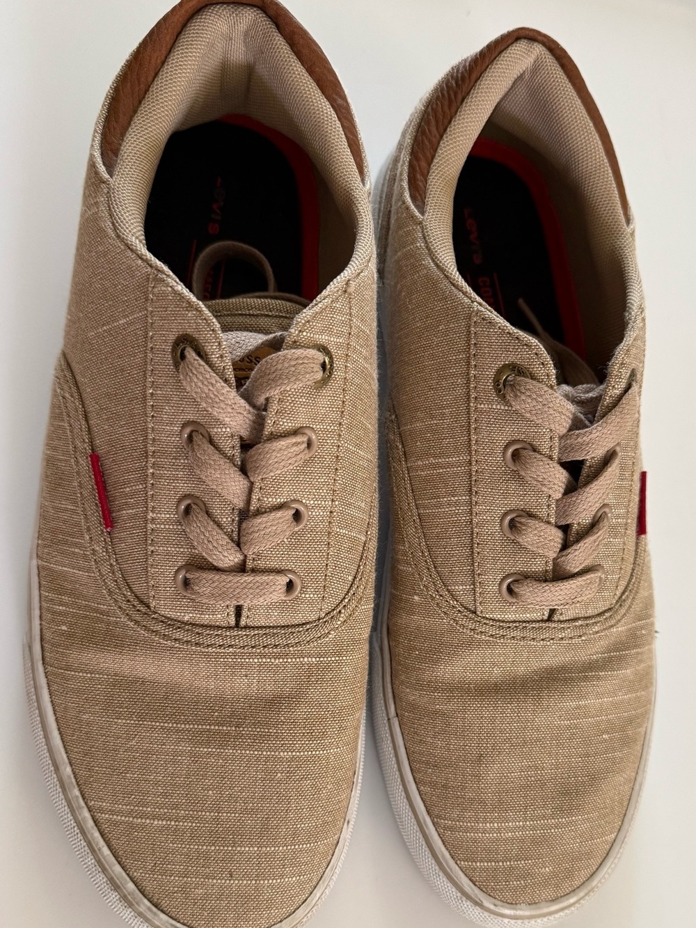 Levi's Beige Canvas Low-Top Sneakers